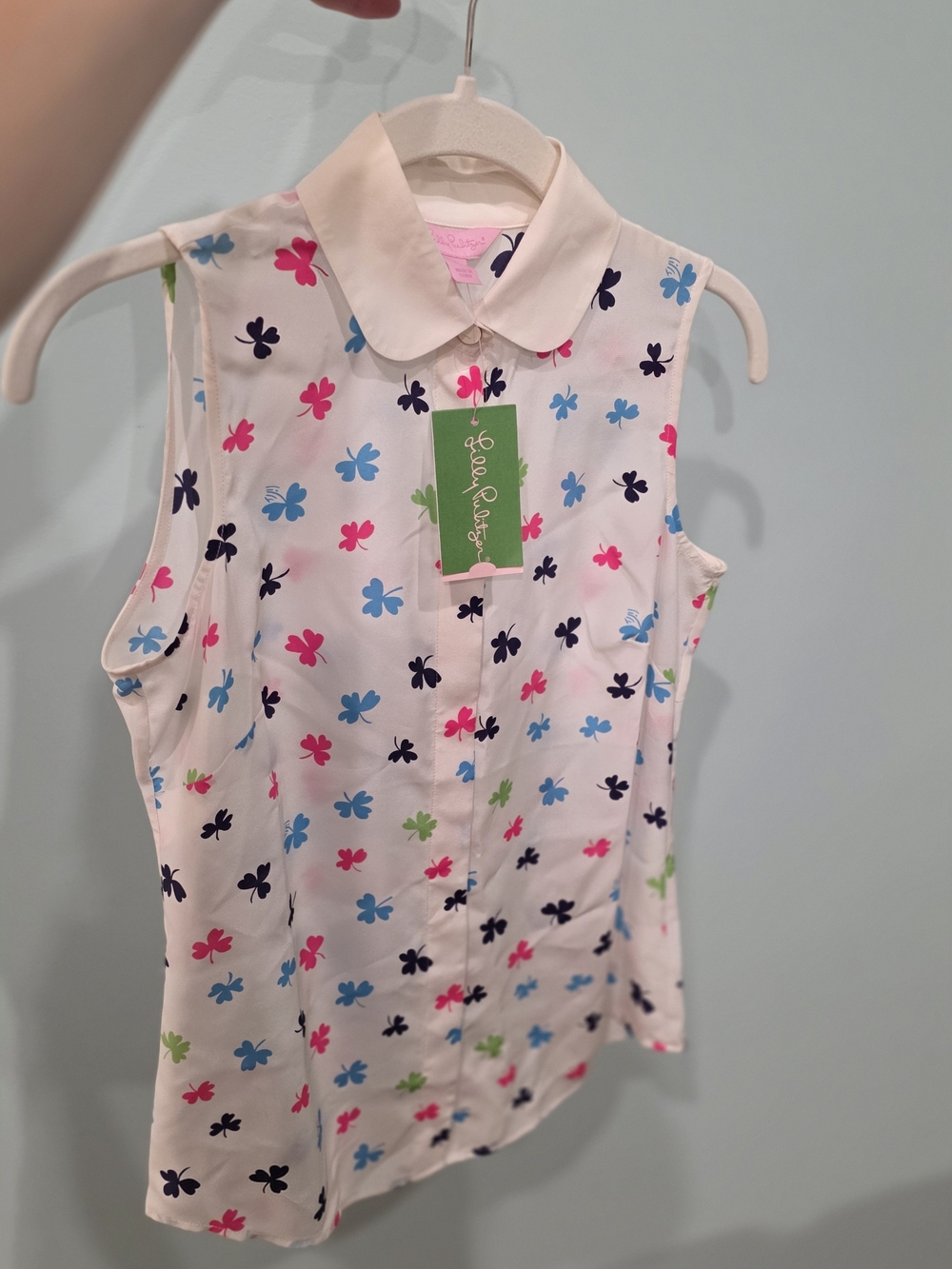 Lilly Pulitzer Clover Andria Top - White Multicolor